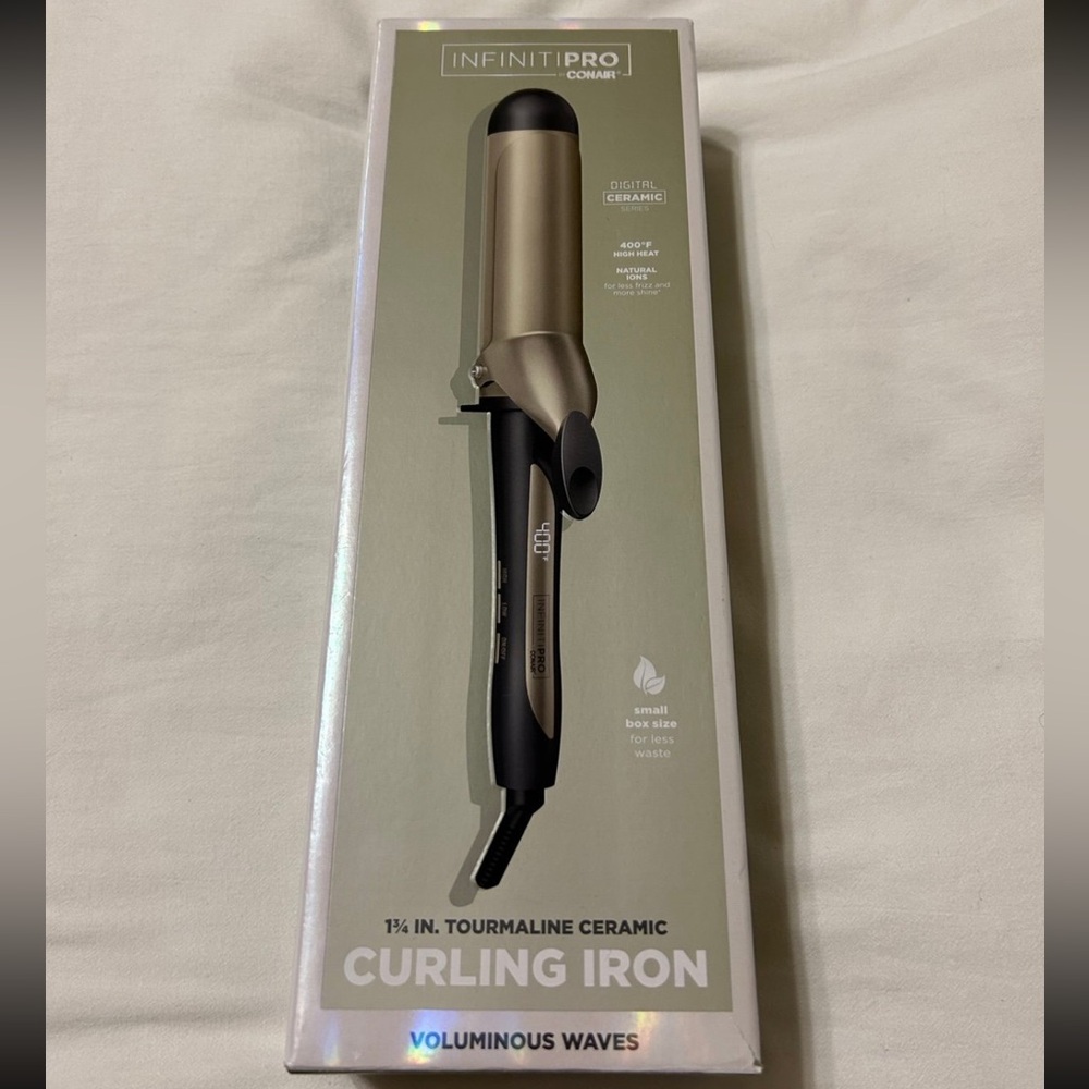 InfinitiPRO By Conair 1-1/4" Tourmaline Ceramic Clip/Clipless Curling Iron